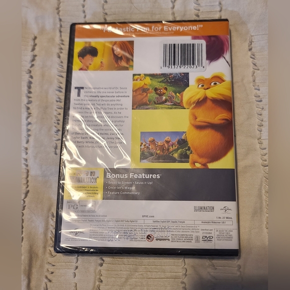 New Sealed Dr. Seuss The Lorax DVD - Picture 2 of 2